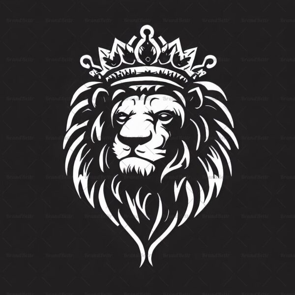 Majestätischer Löwe und Krone